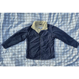 Columbia Women’s Fleece Lined Jacket Large Navy Gorpcore Outerwear Normcore